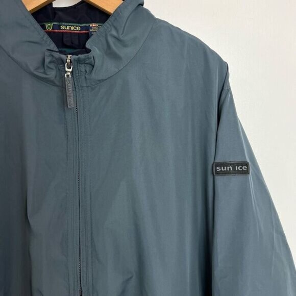 Sunice Vintage Golf 1/2 half Zip Windbreaker Pocket Gray Mens XXL 2XL 80s Jacket - Picture 12 of 15